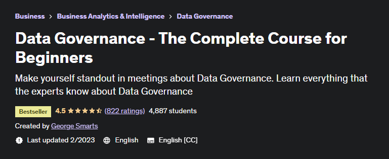Udemy-vollständiger-Data-Governance-Kurs