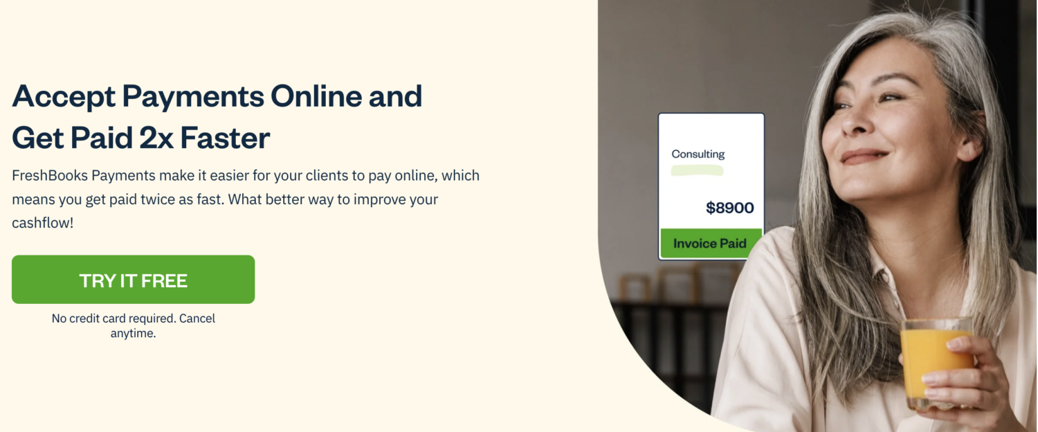 freshbooks-fonctionnalité de paiement