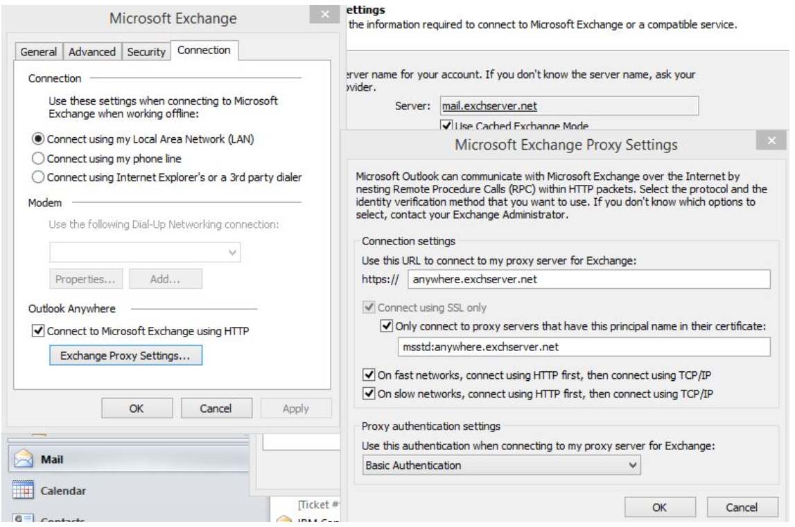 configuración de proxy