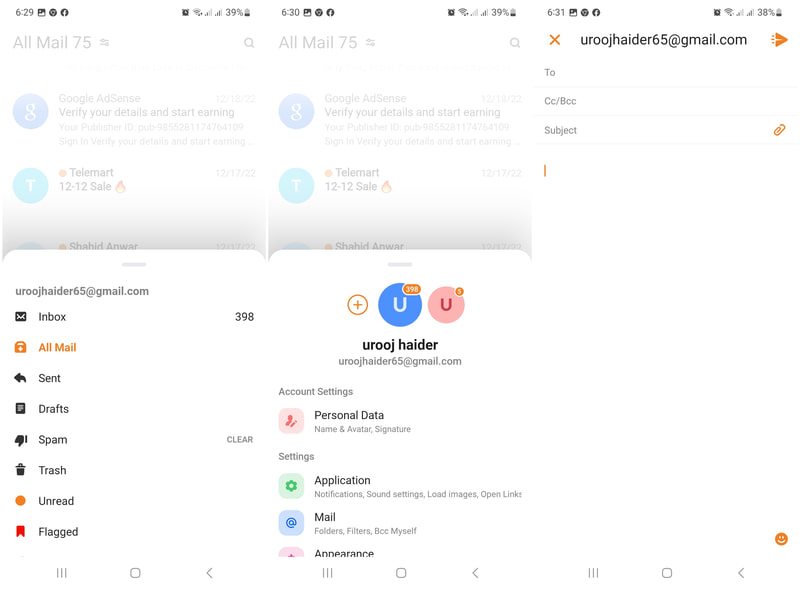 Universelle E-Mail-App