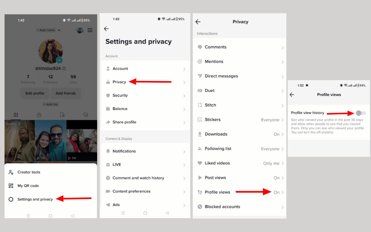 How To Turn Off Profile Views in TikTok