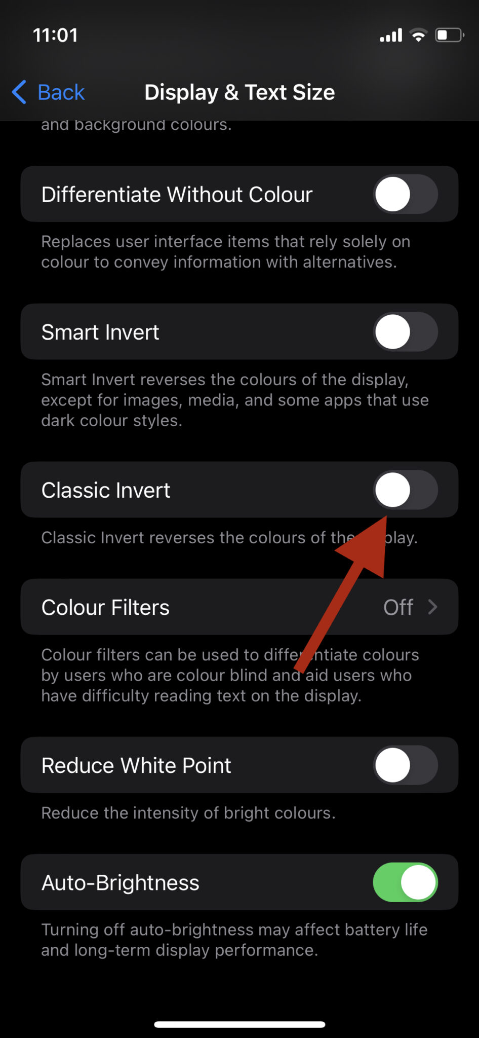 How to turn off colour inversion or negative colours on my Xperia