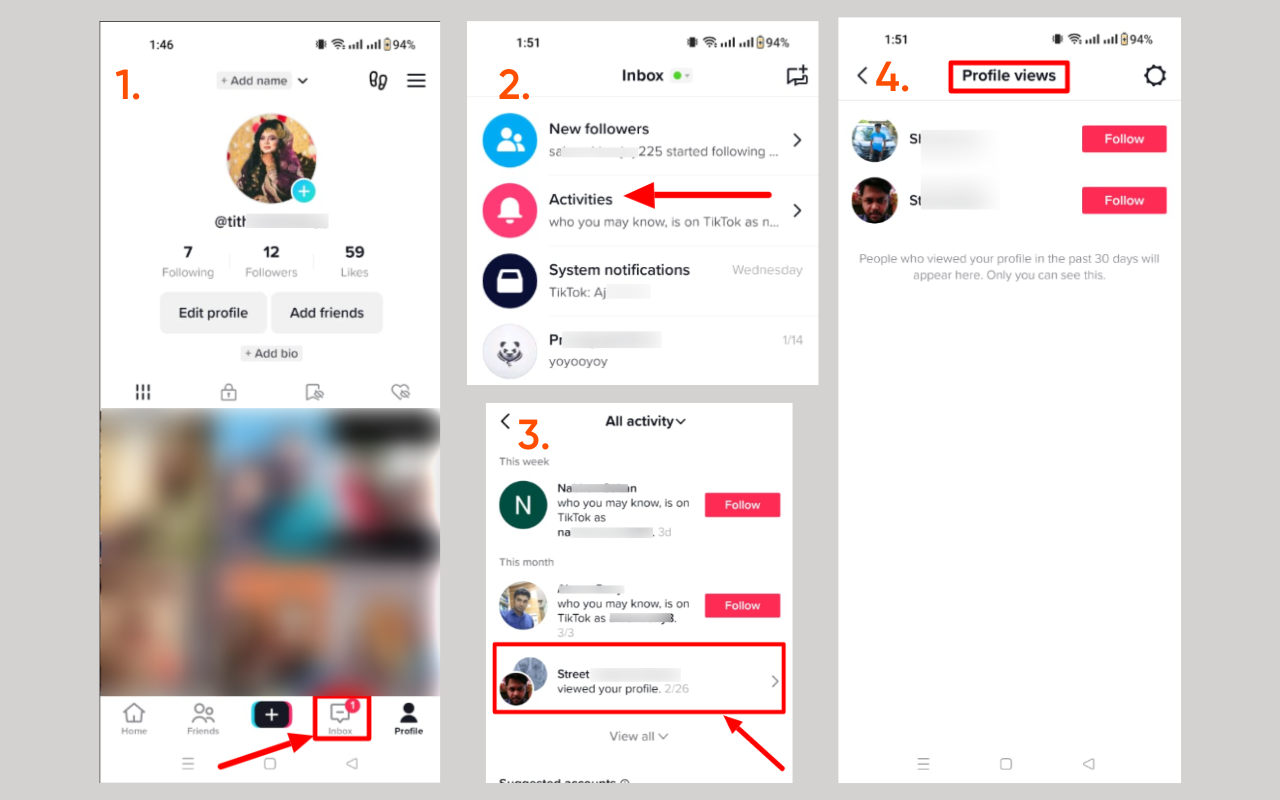 how to add who views your profile on tiktok