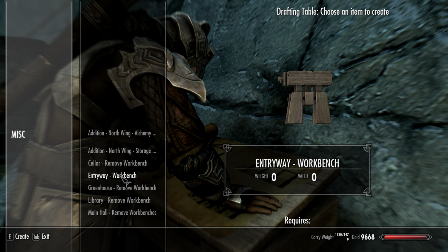 table à dessin skyrim