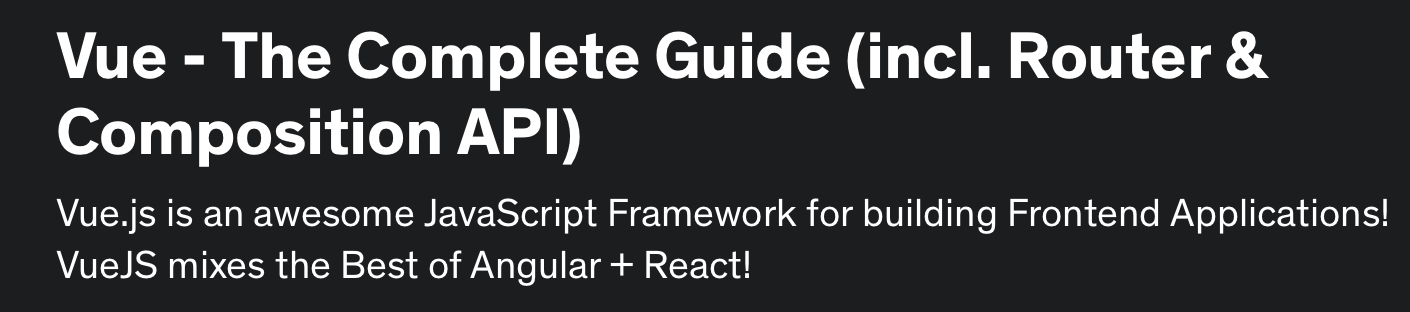 VueTheCompleteGuide