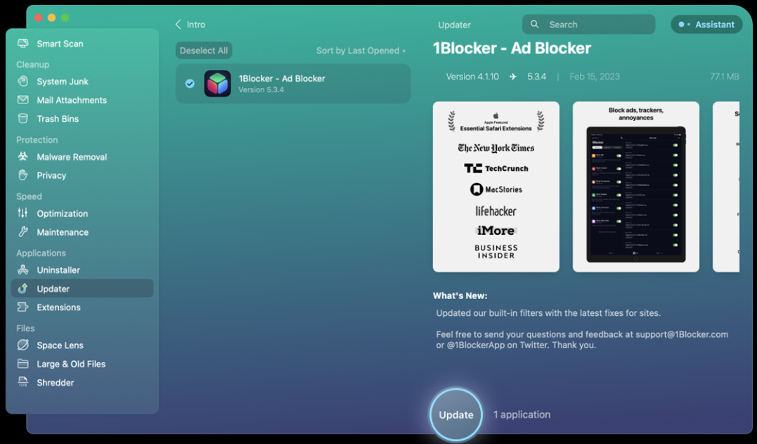 cleanmymac-Werbeblocker