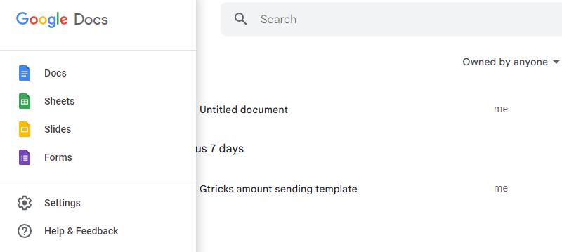 Suite d'éditeurs Google Docs