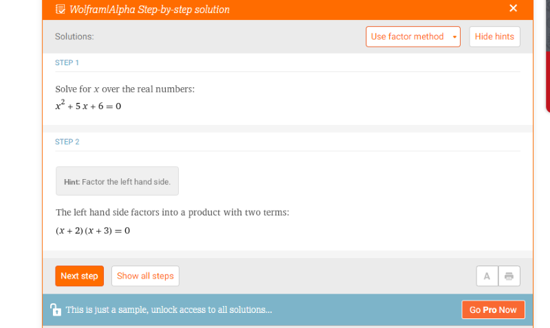 Mathématiques alpha de Wolfram