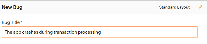 Zoho BugTracker New Bug