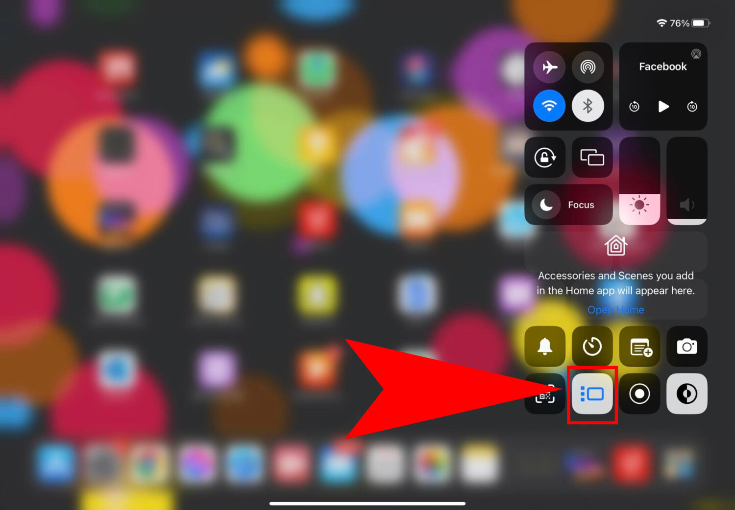 The location of the Stage Manager button
