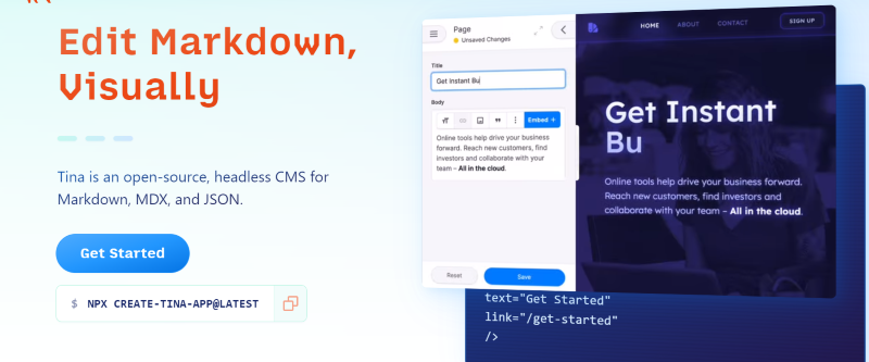 tina git-based CMS