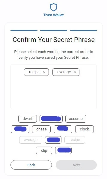 Confirm-secret-phrase