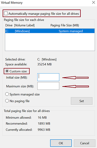 How to fix low memory on PC