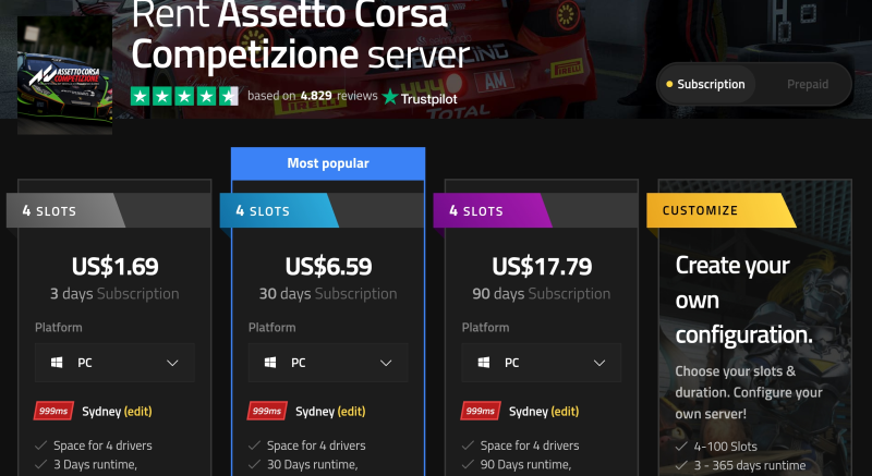 Assetto Corsa Server