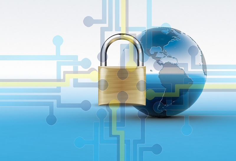 An Image of Lock Placed on the Globe to Represent Protection From Typosquatting