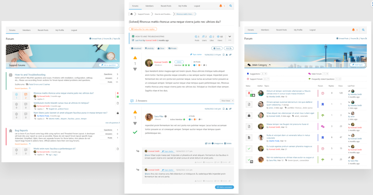 WpForo home screen