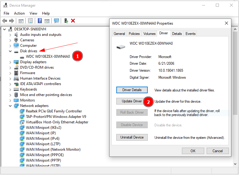 device manager driver update