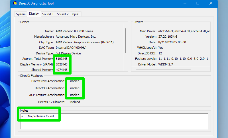 Dxdiag shows DirectX 12 Ultimate as Disabled. How to enable