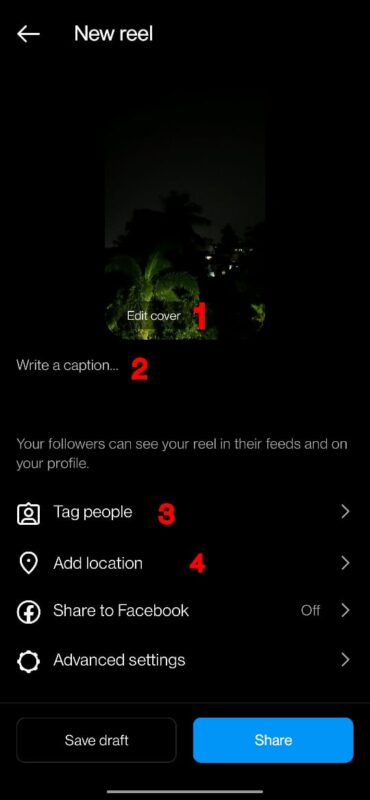 share your reel on instagram