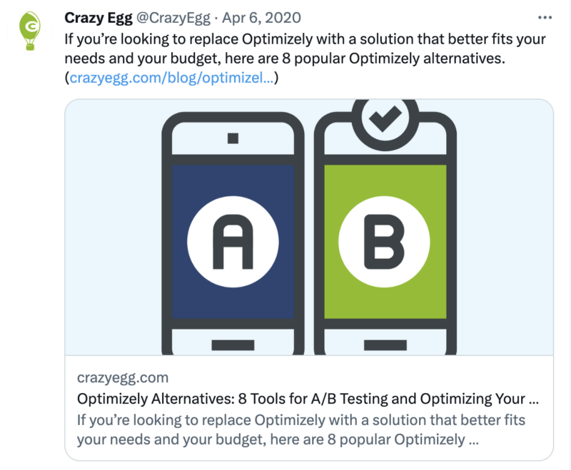 summary card with large image type twitter card