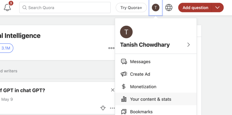 tracking quora analytics
