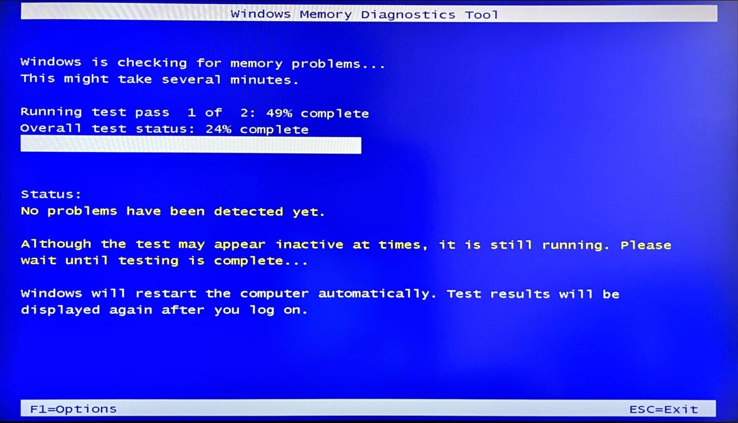 windows memory diagnostic