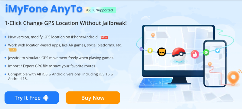 How to Use iMyFone AnyTo to Play Pokemon Go Without Moving？