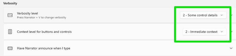 adjust-narrator-verbosity