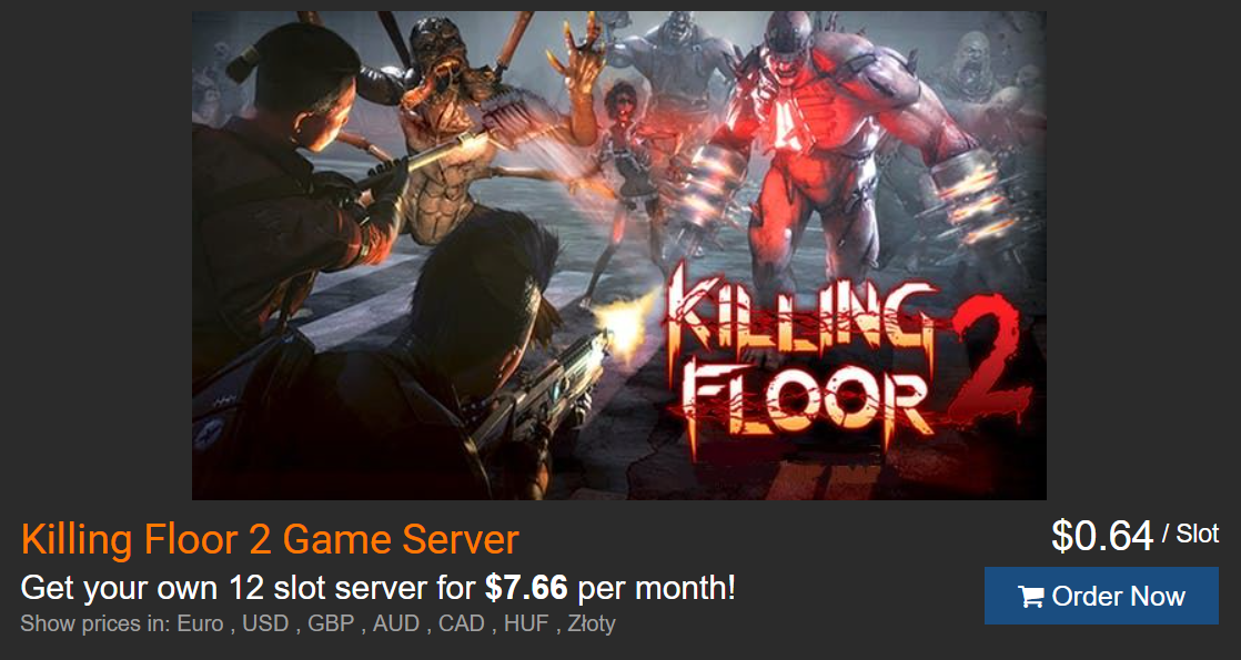 elite game servers killing floor 2