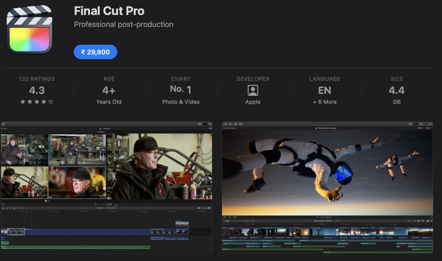 final cut pro price