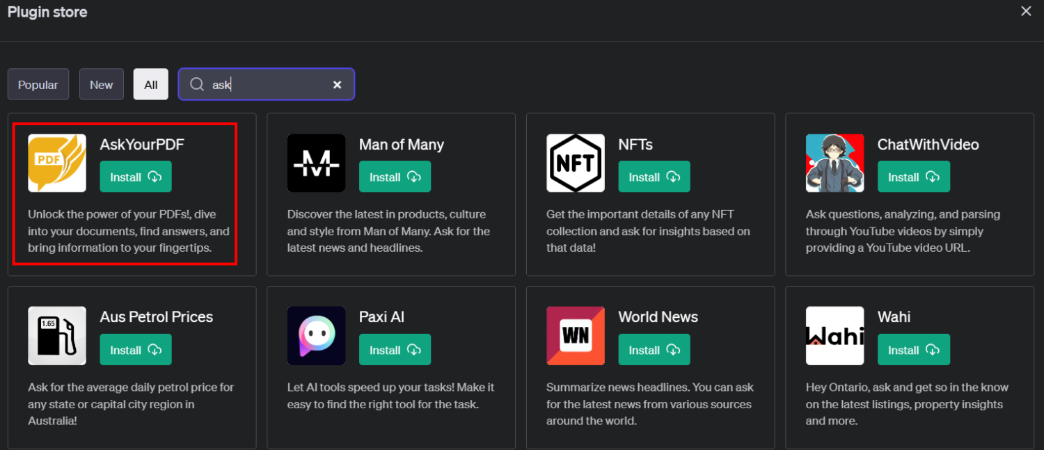 Install AskYourPDF Plugin