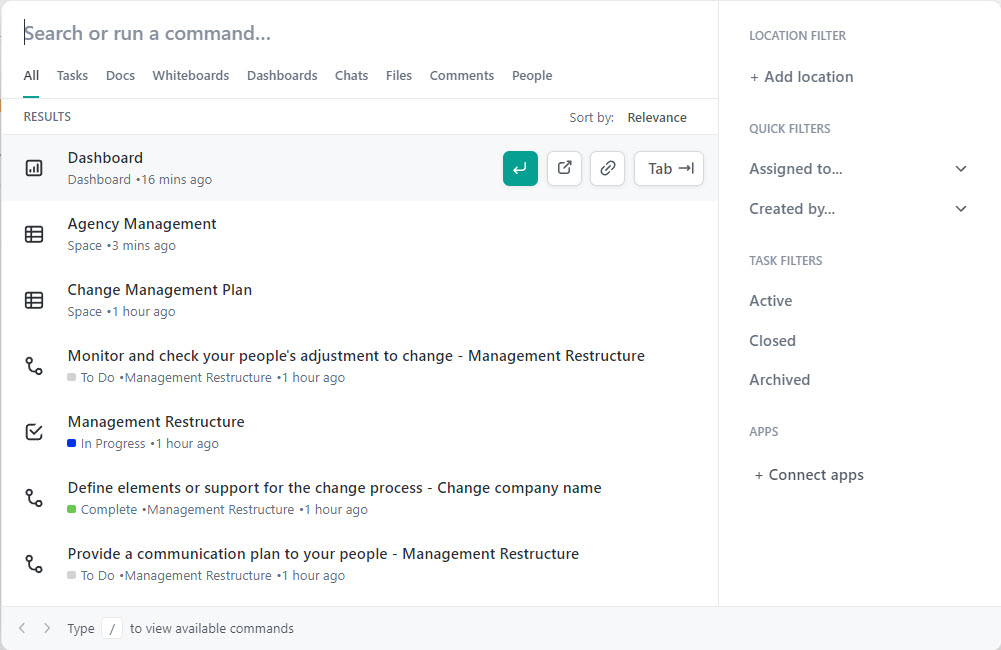 ClickUp vs Airtable ClickUp Command Center