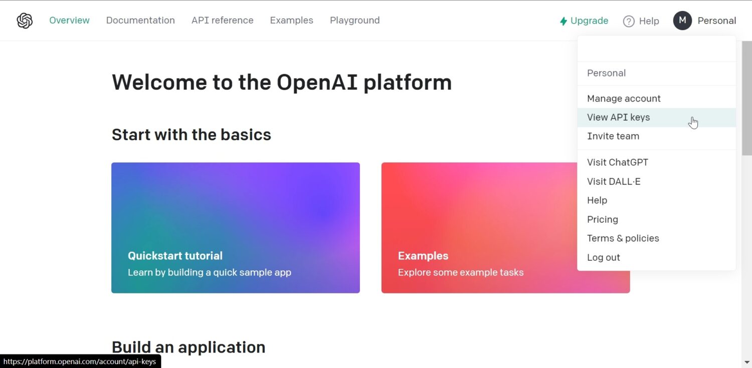 openai dashboard