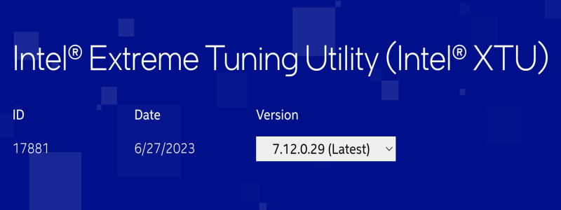 Intel extreme tuning utility xtu.