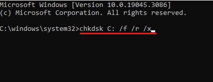 Type-chkdsk-command