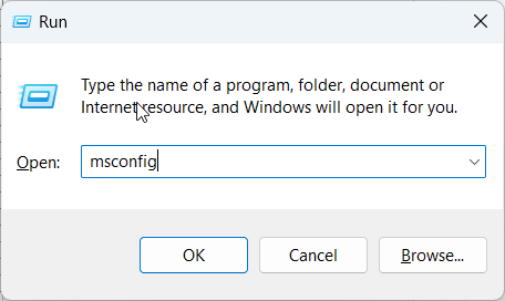 msconfig