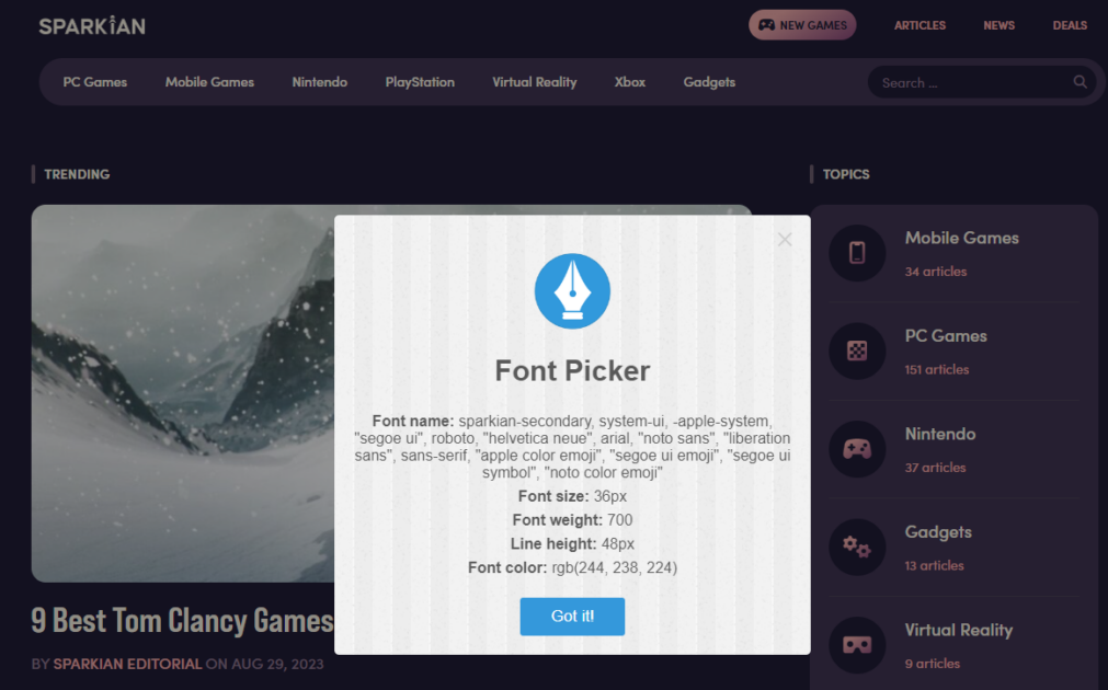 FontPicker