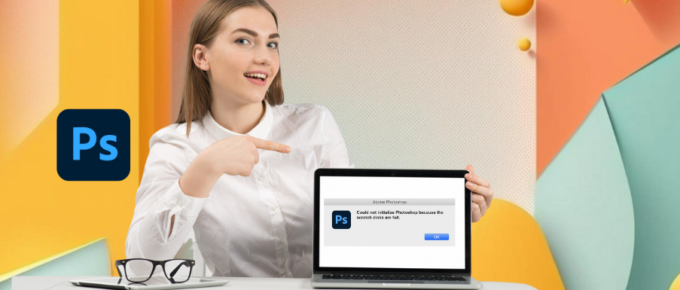 A woman holding a laptop with the word psd on it.
