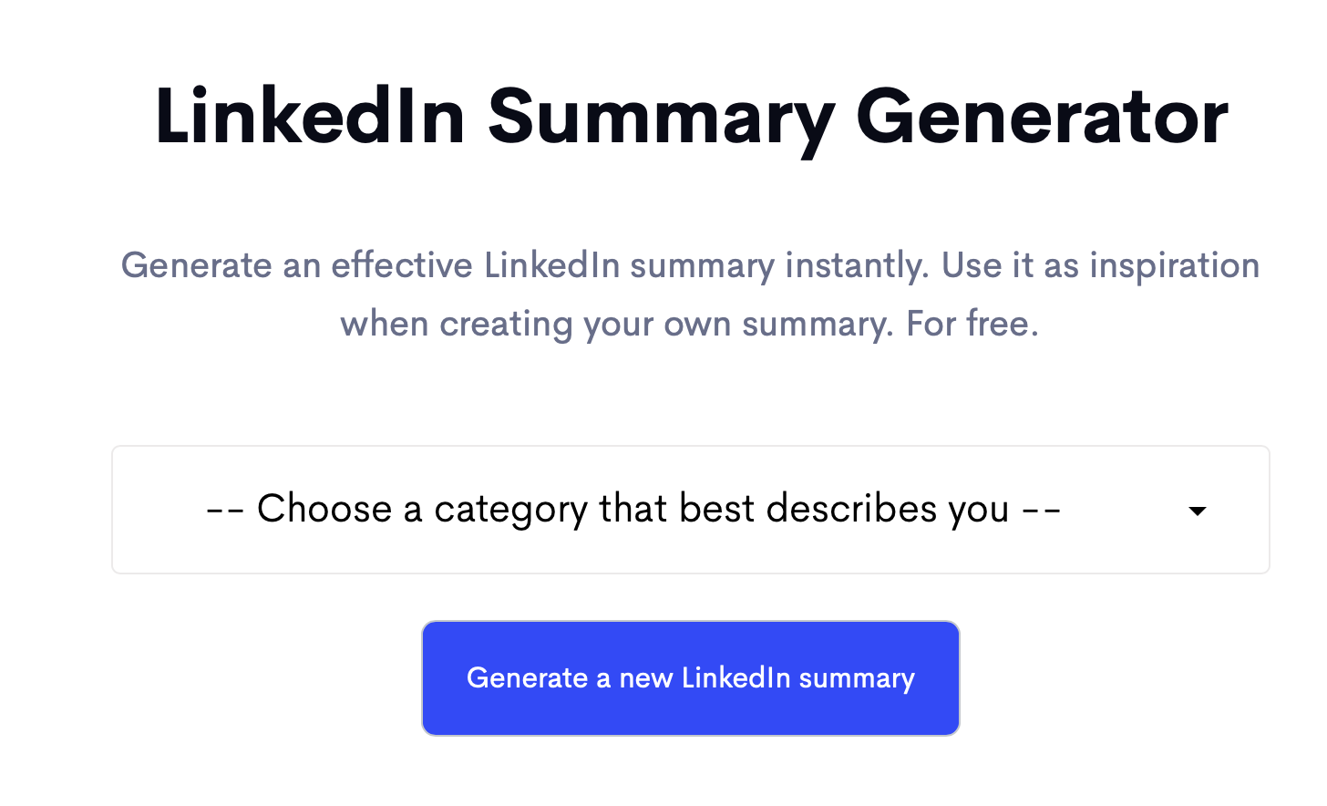 Resume Worded Linkedin summary generator.