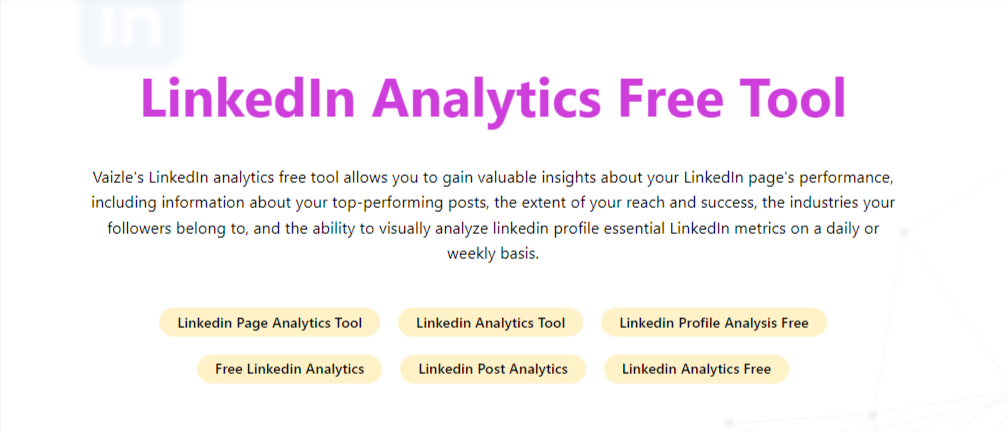 Linked analytics free tool.