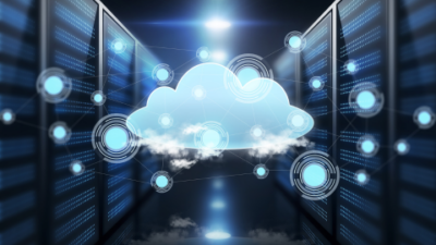 An image of a cloud in a server room.