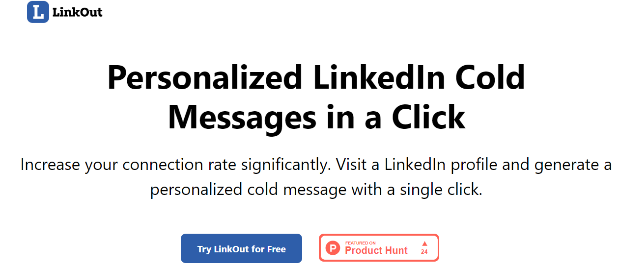 Personalized linkedin cold messages in a click.