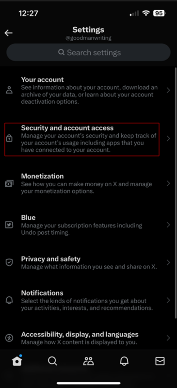 A screenshot of the security and privacy settings on a phone.