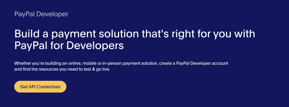 PayPal global payments api