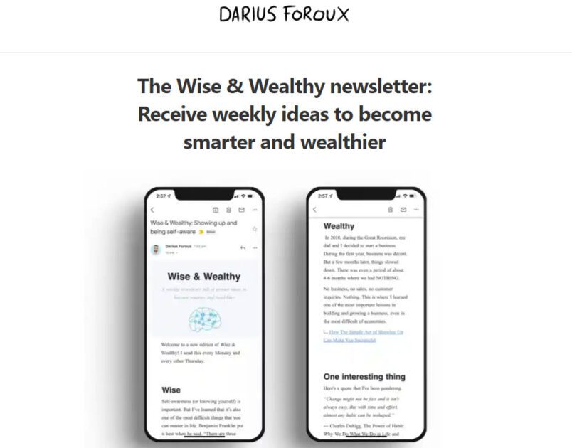 Personal Branding example Darius Foroux