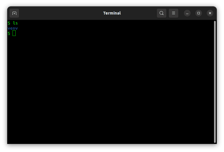 create a venv folder