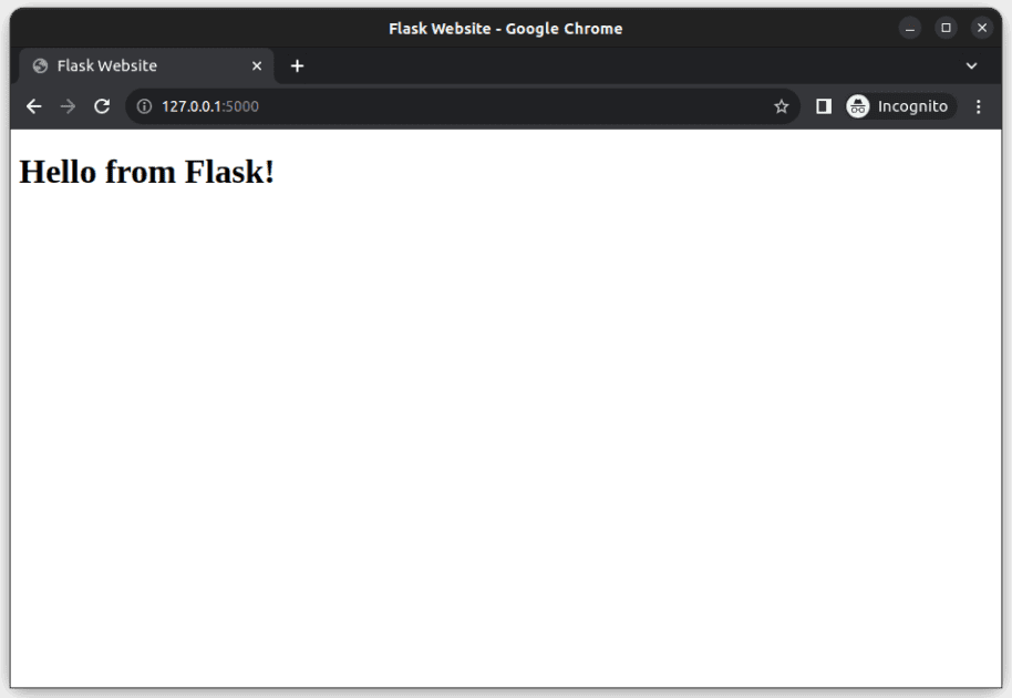 browser output