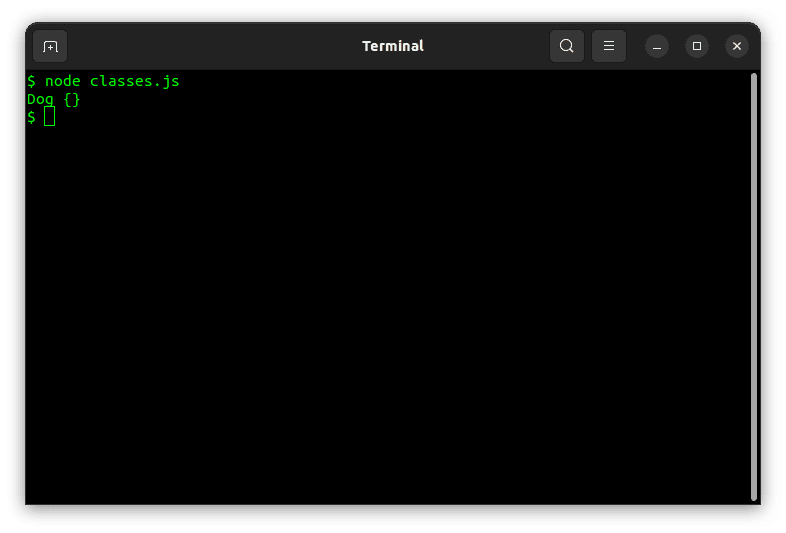 output- new class