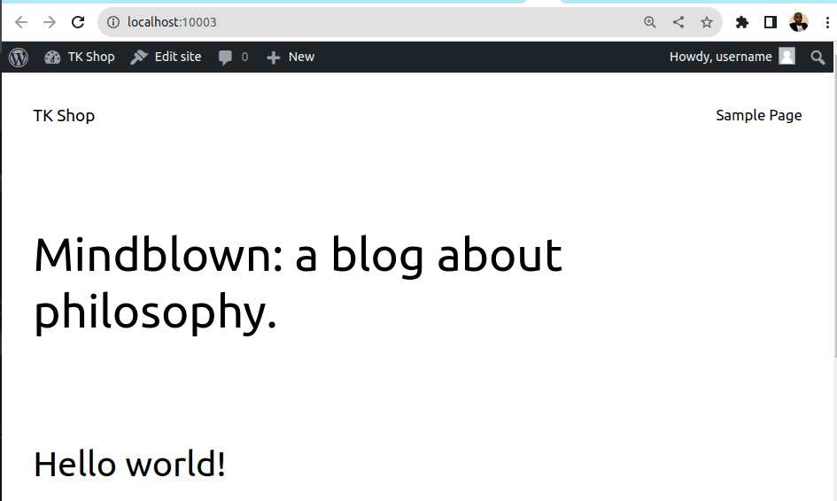 Local WordPress site