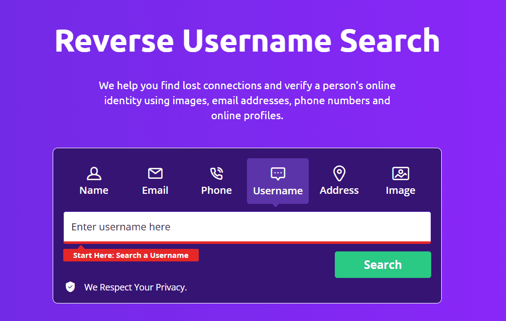 Social Catfish Reverse username Search